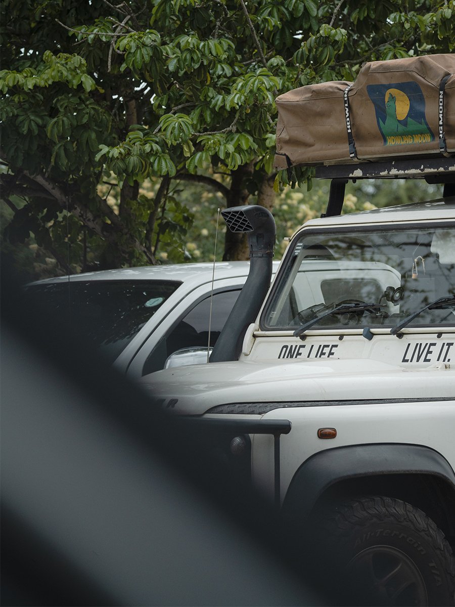 Photographie d'une voiture dans le parc Kruger en Afrique du Sud