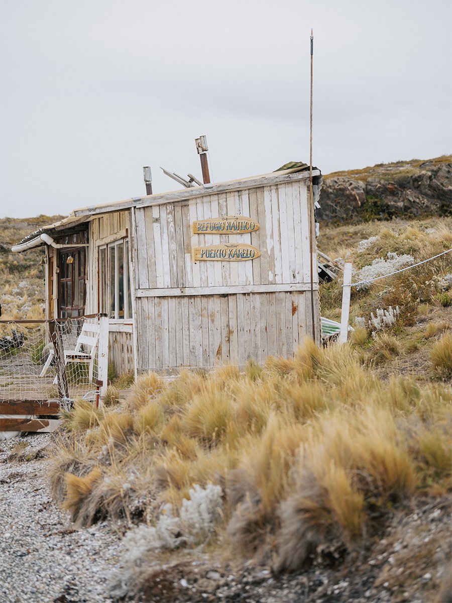 Photographie d'une cabane à Ushuaia en Patagonie