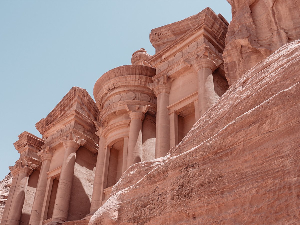 Photographie zoomée d'architecture dans Petra