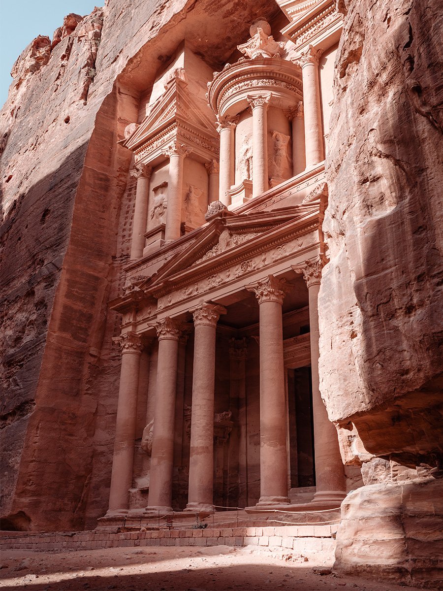 Photographie du trésor de Petra en Jordanie